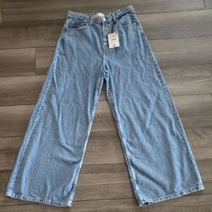 Bershka Light Blue Flare & Wide Leg Jeans